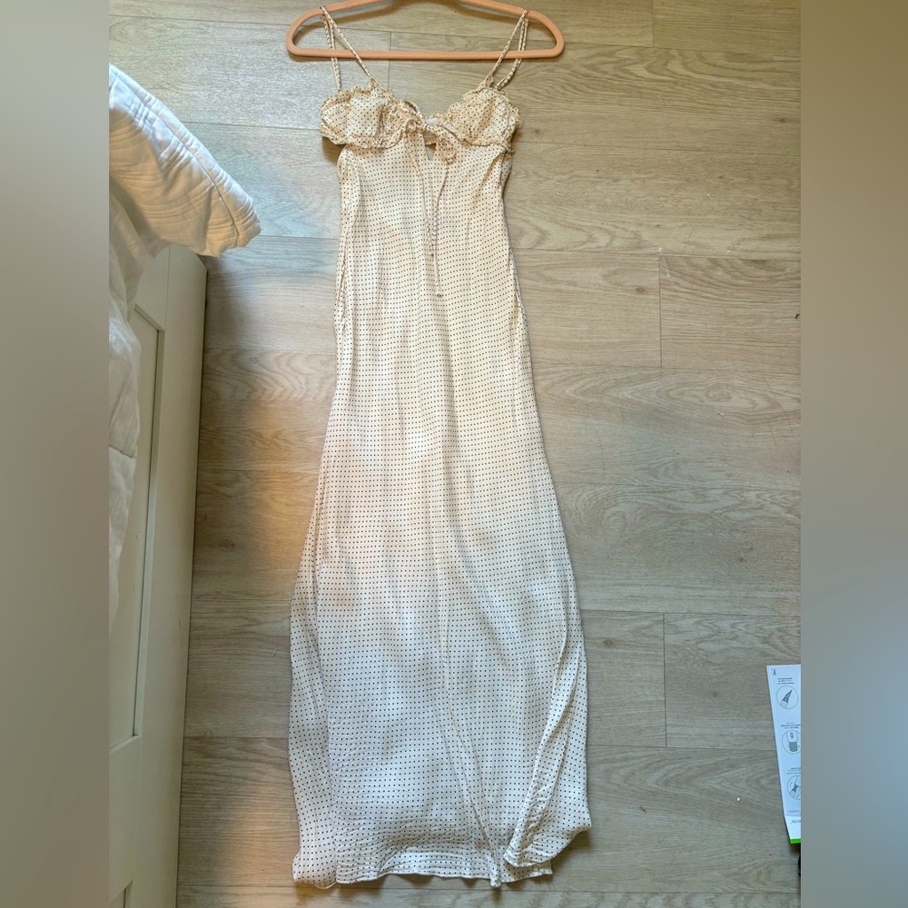 Zara satin effect print dress